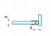 Joint d'étanchéité soufflet pour douche mur/verre 90° 