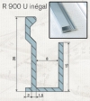 Profil U pour verre et miroir R900 argent satiné  3m