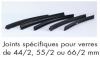 Joint a bourrer pour verre 66.2 de profil F317