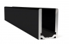 Profil U-fit noir 3000mm pour verre 6 et 8mm - UFIT2374