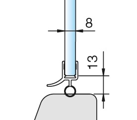 photo info Joint d'étanchéité pour porte de douche 6 a 8mm