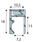 photo info Profil pour miroir ou crédence R702 alu anodisé 3m